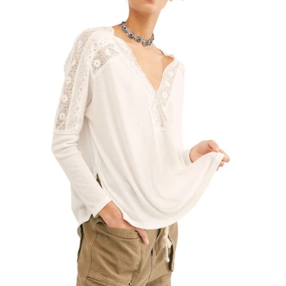 Free People Lola Long Sleeve Top Large